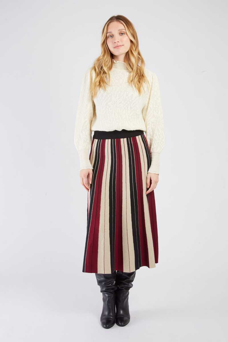 FALDA JEANNE COLOR BURDEOS